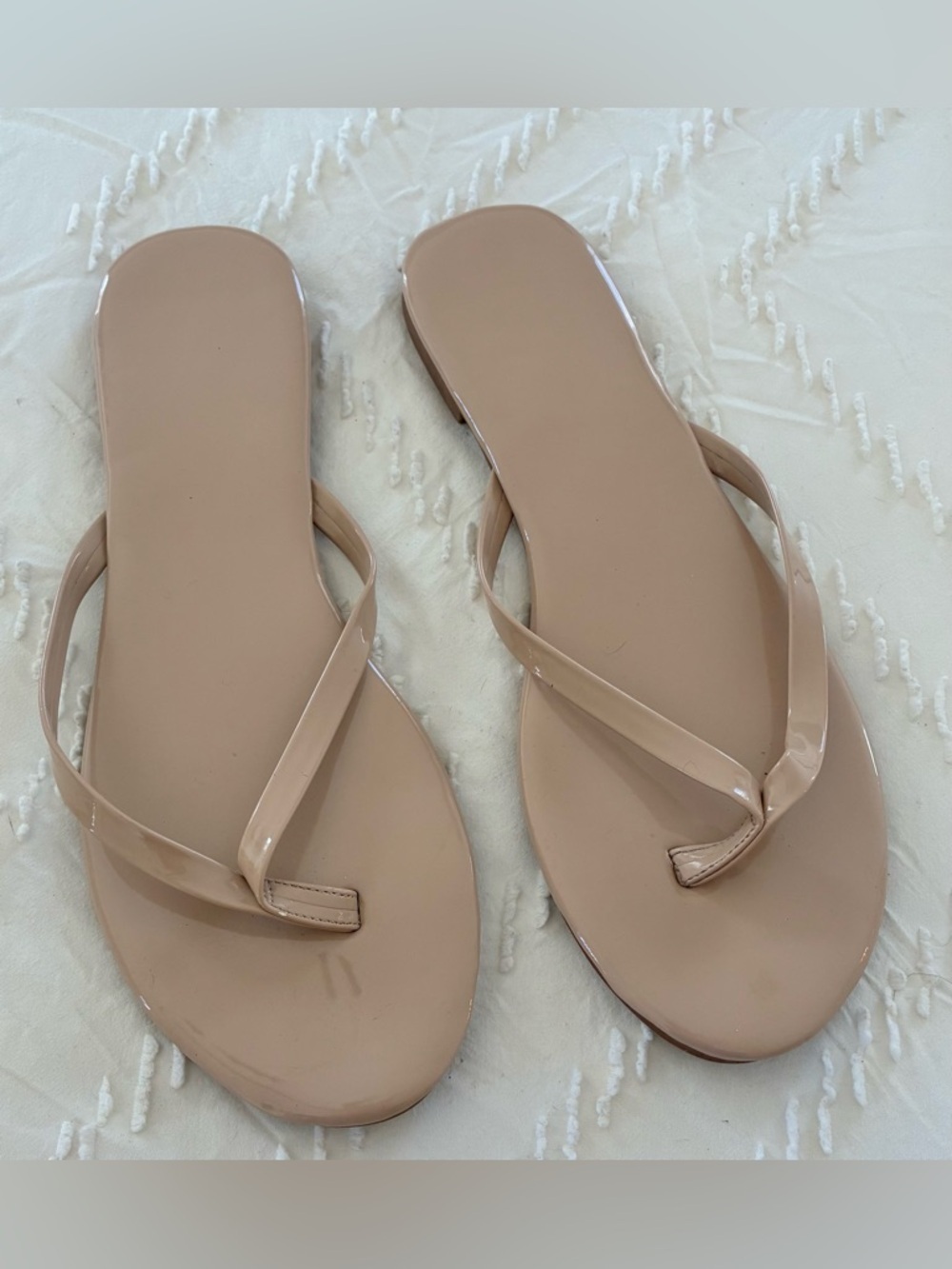 LOFT Nude Gloss Flip Flop Sandals for Women 9